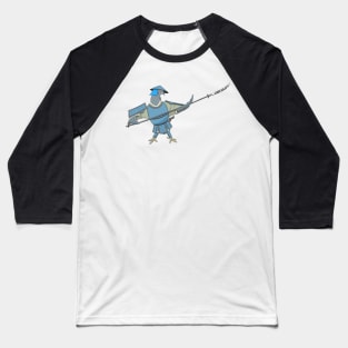 Samurai Pigeon (Naginata version) Baseball T-Shirt